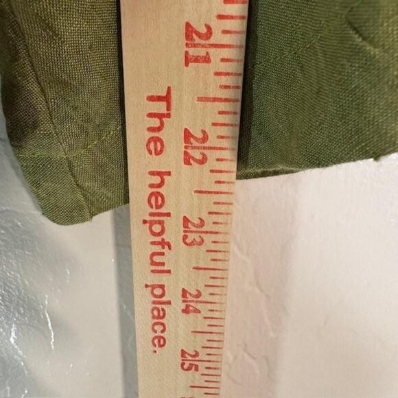 Bryn Walker Jacket Womens Small Green Brown Linen Kimono Open Front Tie Made USA - Picture 9 of 9